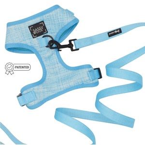 SASSY WOOF adjustable blumond dog harness and leash set XXS